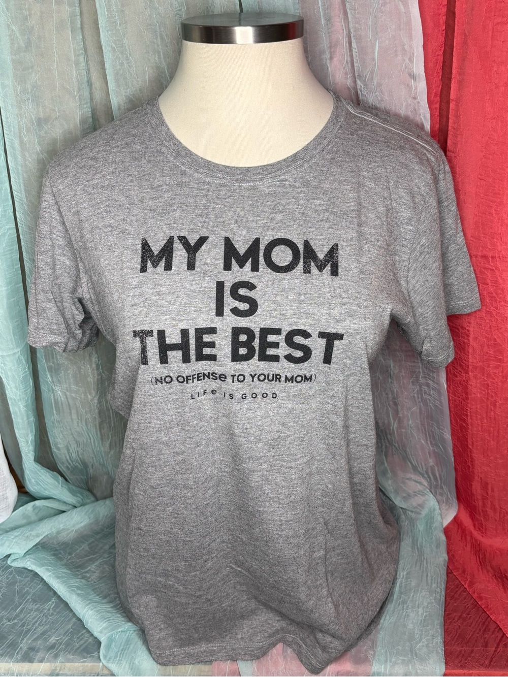 Life is Good  "My Mom Is The Best" Graphic Tee - Gray
